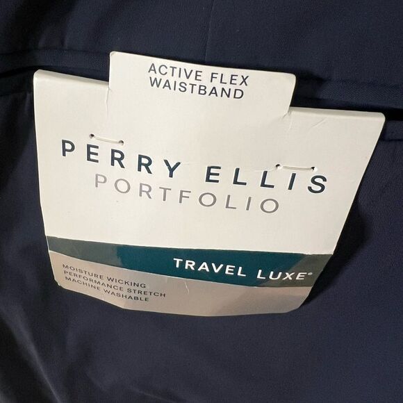 NWT PERRY ELLIS PORTFOLIO TRAVEL LUXE SLIM FIT‎ PANTS SIZE 32X32 - Picture 2 of 13